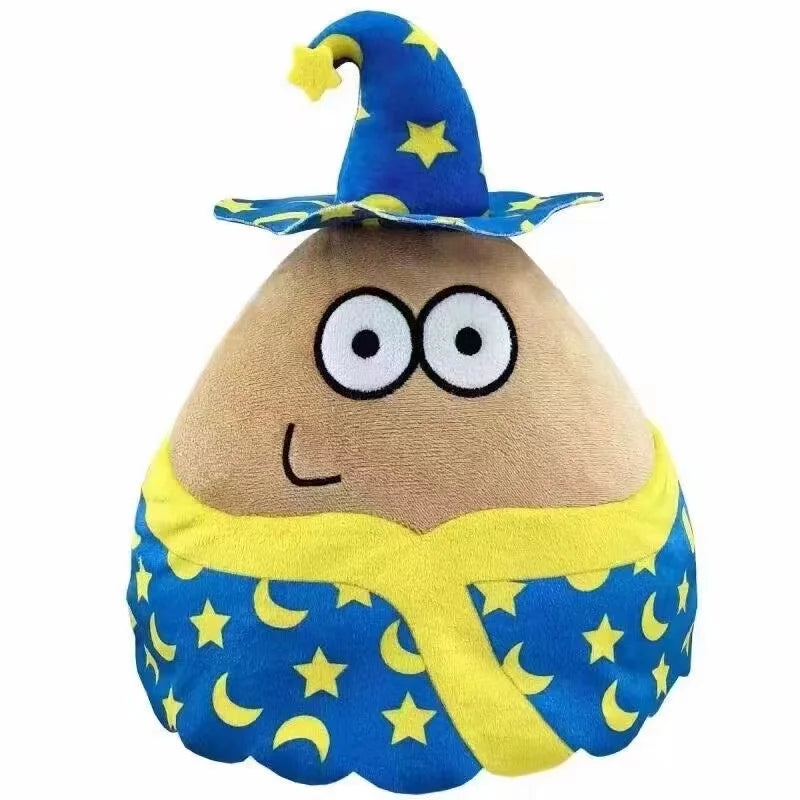 Alien Pou Plush Toy, Black Hat Gentleman Pou Plush, Alien Stuffed Doll Birthday Easter Children's Day Halloween Christmas Gift