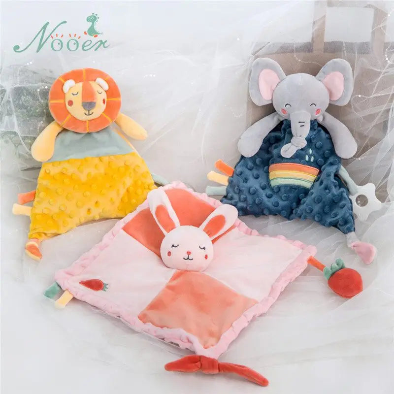 Baby Sleeping Dolls Plush Stuffed Toys Cartoon Lion Bunny Soothe Appease Towel Appease Doll For Newborn Soft Comforting Bib Gift