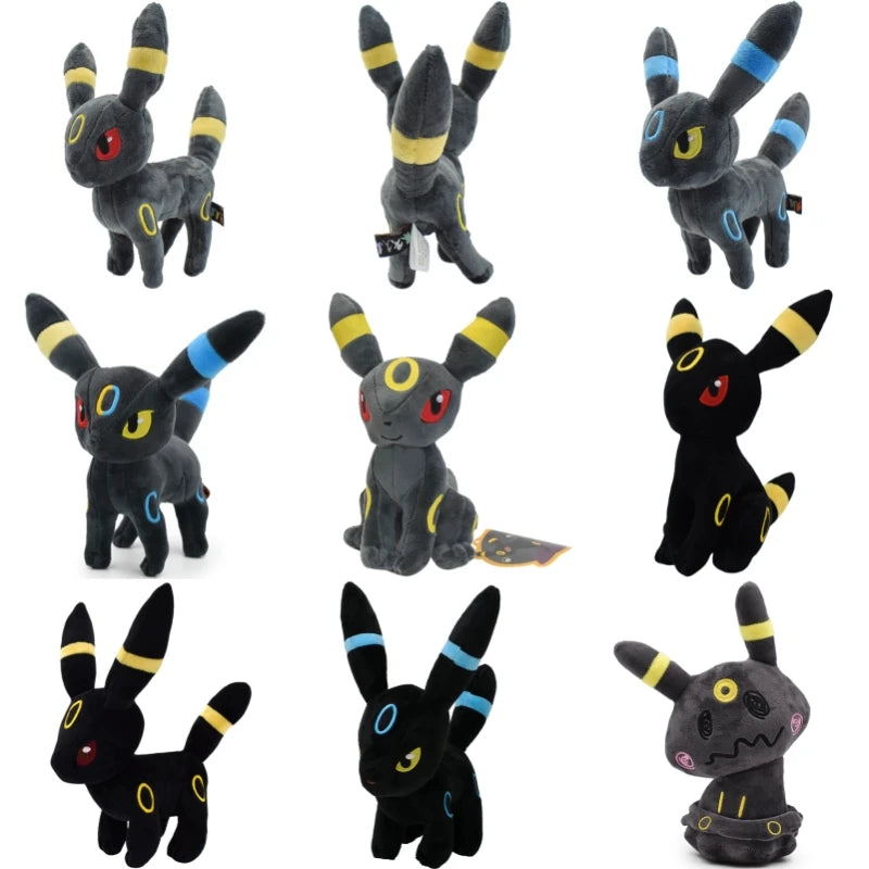 9 Styles Pokemon Umbreon Kawaii Soft Plush Toys Cute Anime Standing Shiny Umbreon Stuffed Animals Peluche Dolls Birthday Gifts