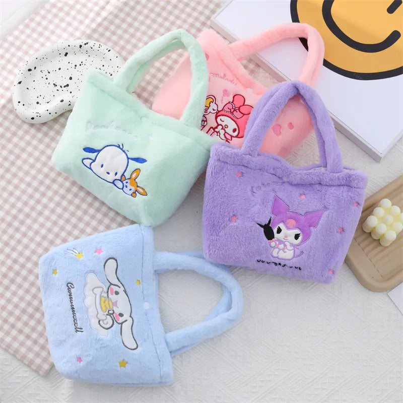 Kawaii Sanrio Plush Bag - Cinnamoroll Kuromi Anime Backpack