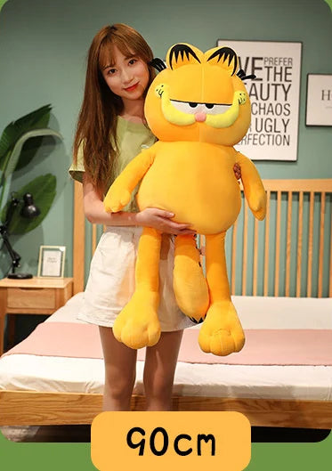 Giant  Garfield Fat Angry Cat Plush Toys Animals Lazy Kitty Stuffed Doll Tiger Skin Simulation Cat Plushies Pillow Xmas Gifts