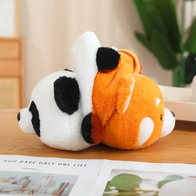 TreasuringU Flip Panda Plush Toy Double-Sided Flip Capybara Toys Red Panda Fluffy Dolls Soft Animals Plushie Kids Birthday Gifts