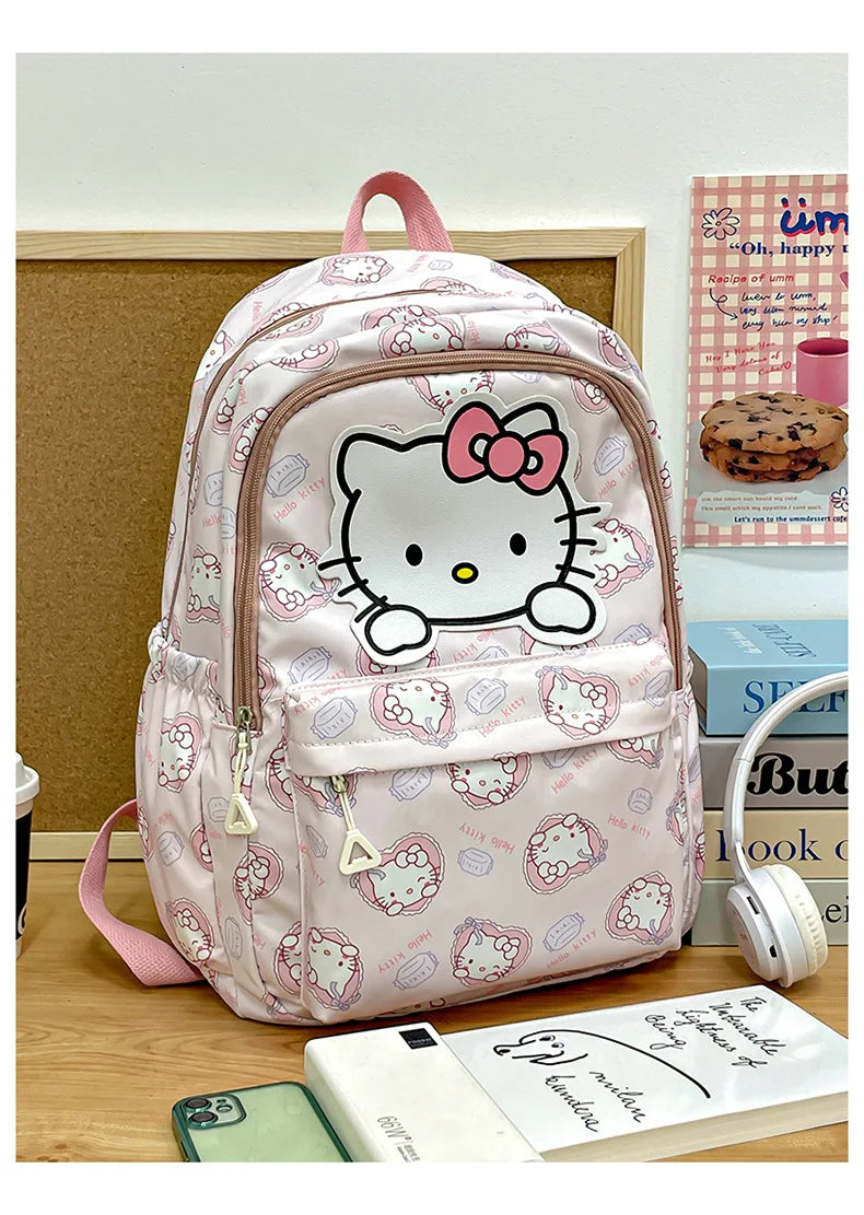 Anime Sanrio Plush Toy Cinnamoroll Backpack Children Girl Boy Black Blue Schoolbag Kawaii Student School Bag Computer Large Gift