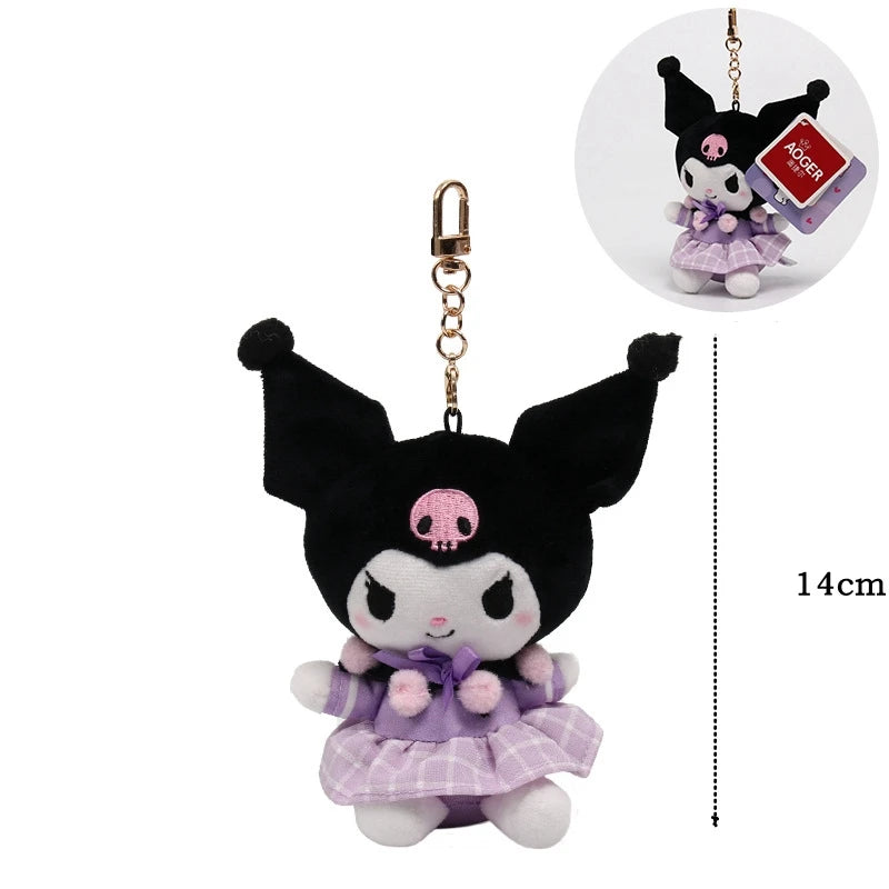 Sanrio Plush Toys Fantasy Cinnamoroll Kuromi Pendant Bag Accessories Keychain Bag Car Pendant Valentine's Day Gift