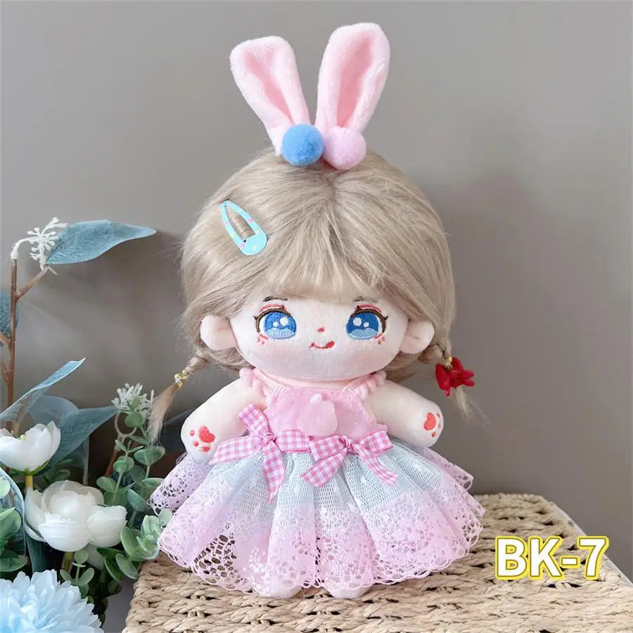 For Nommi/20CM Cotton Doll Rompers Cartoon Plush Doll Replacement Outfit Lolita Dress Playing House Accessories DIY Mini Clothes