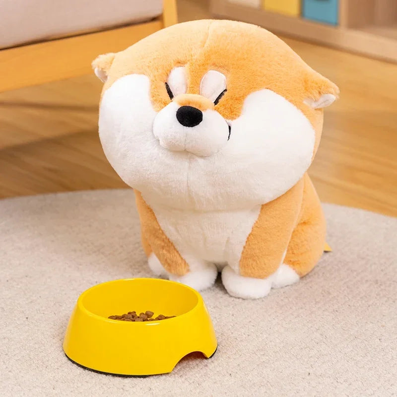 Cute Cartoon Akita Dog Plush Toy Soft Shiba Inu Puppy Stuffed Animal Dolls Accompany Baby Sleeping Pillow For Girls Kids Gifts