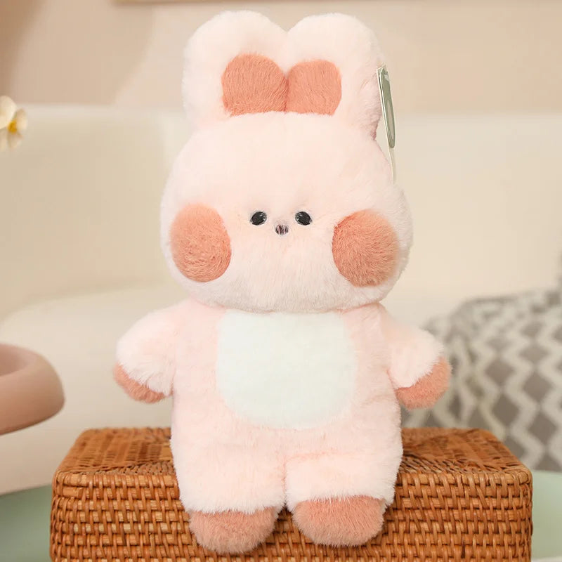 28-50cm Kawaii Shy Animals Toys Series Plush Cat Frog Rabbit Dog Bear Dolls Standing Animals Bunny Peluche Cushion Room Decor