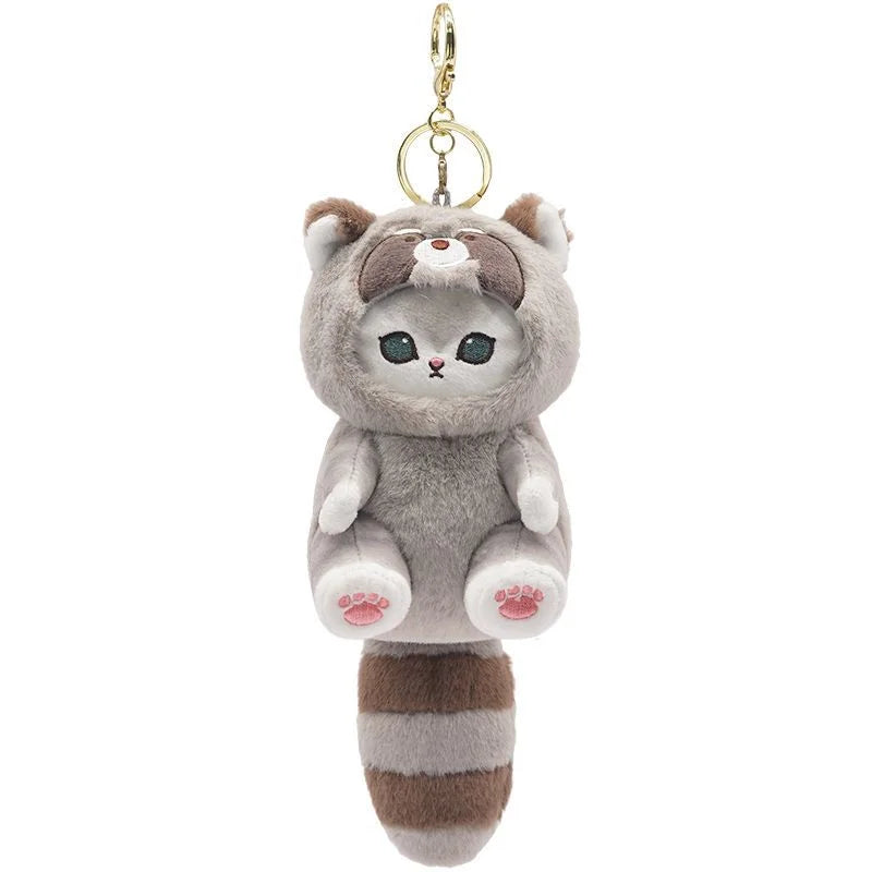 Genuine Mofusand Cat Fortune Sandy Shark Cat Cross Dressing Raccoon Fox Plush Doll Pendant Keychain Pendant Plush Toy Presents