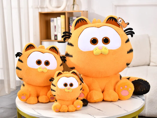 Original MINISO Garfield Kittens Plush Lazy Ginger Cat Stuffed Doll Anime Kitty Peluche Toys Hobbies Sofa Cushion Xmas Kid Gift