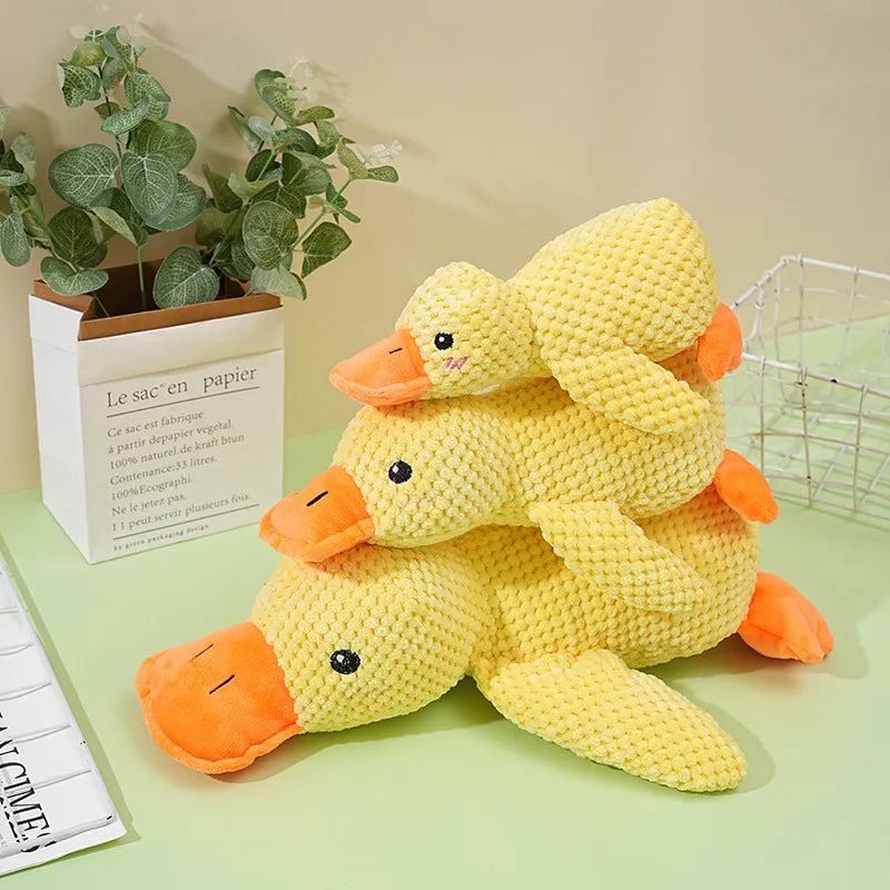 Dog toy plush companion sleeping duck bite resistant grinding sound making toy small and medium-sized dog pet relaxation tool