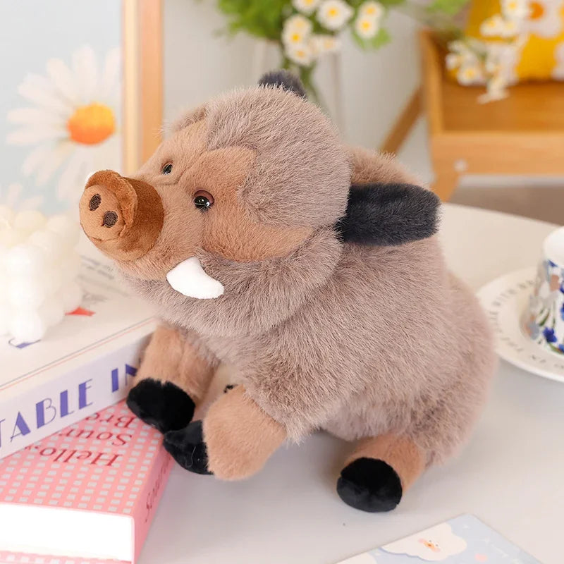 25/30cm Simulation Wild Boar Plush Toy Eurasian Wild Boar Doll Cute Mountain Pig Doll Lovely Stuffed Doll Kawaii Toy Gifts