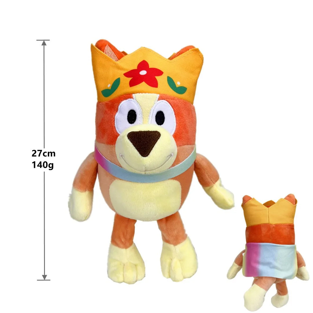 27cm Kawaii Anime Bluey Family Bingo Dog Music Figure Plush Toys Stuffed Animals Toy For Children Holiday Gifts