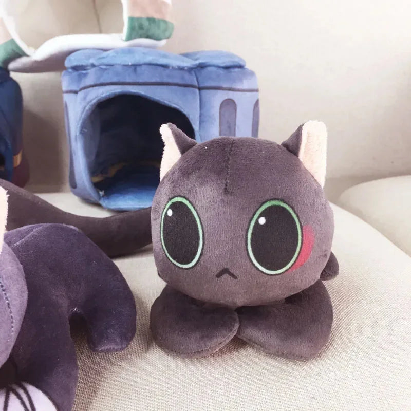 Game Cartoon Honkai: Star Rail Cute Cat Cake Glutinous Rice Ball Cosplay Danheng Kafka Blade Cotton Doll Plush Pillow Can Open