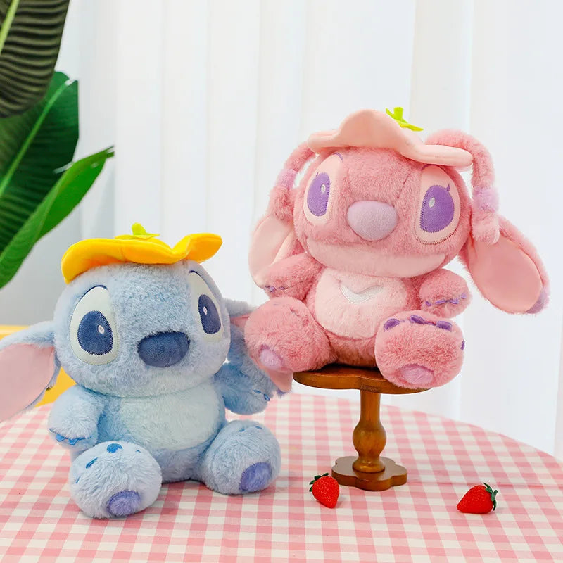 30/45/60cm Lotus Leaf Angel Doll Stitch Doll Disney Stuffed Plush Toy Children's Pillow Sleeping with Birthday Decoration Gift