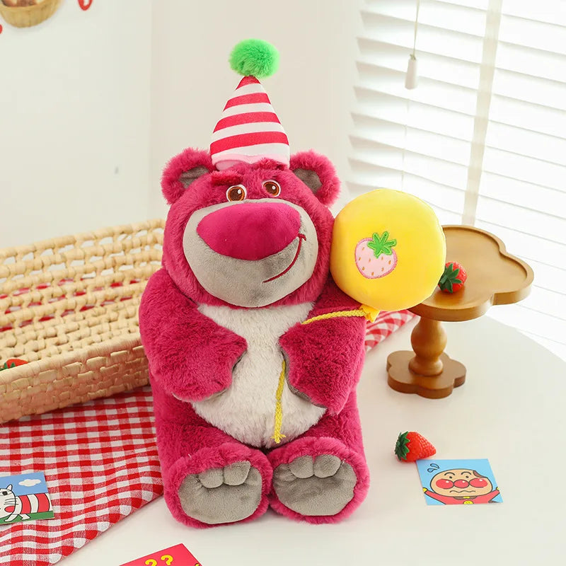 35/45cm New Balloon Strawberry Bear Doll Plush Toy Cute Doll Birthday Valentine's Day Pillow Gift