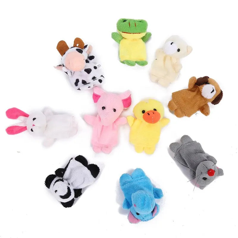 10 Pcs Cartoon Hand Doll Finger Puppet Baby Children Story Early Education Soothing Doll Plush Toy