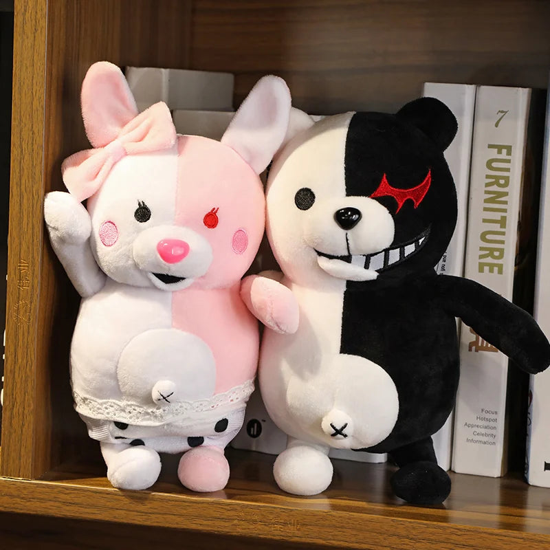 Dangan Ronpa Super Danganronpa 2 Monokuma Black & White Bear Plush Toy Soft Stuffed Animal Dolls Christmas Toy