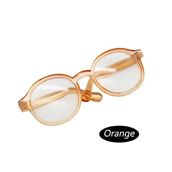 For Blythe labubu Ob22/Ob24 Doll Glasses 20cm 15cm Cotton Doll Star Doll Transparent Glasses Accessories