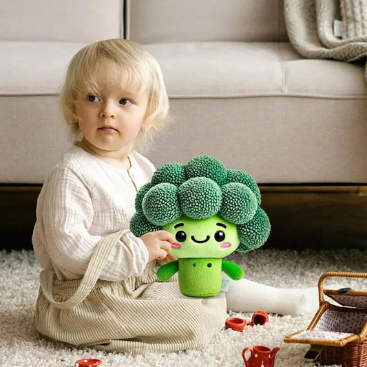 Stuffed Broccoli Plush Soft Pillow Toy Broccoli Plushies Doll Vegetables Plush Pillow Cushion For Friends Family Boys