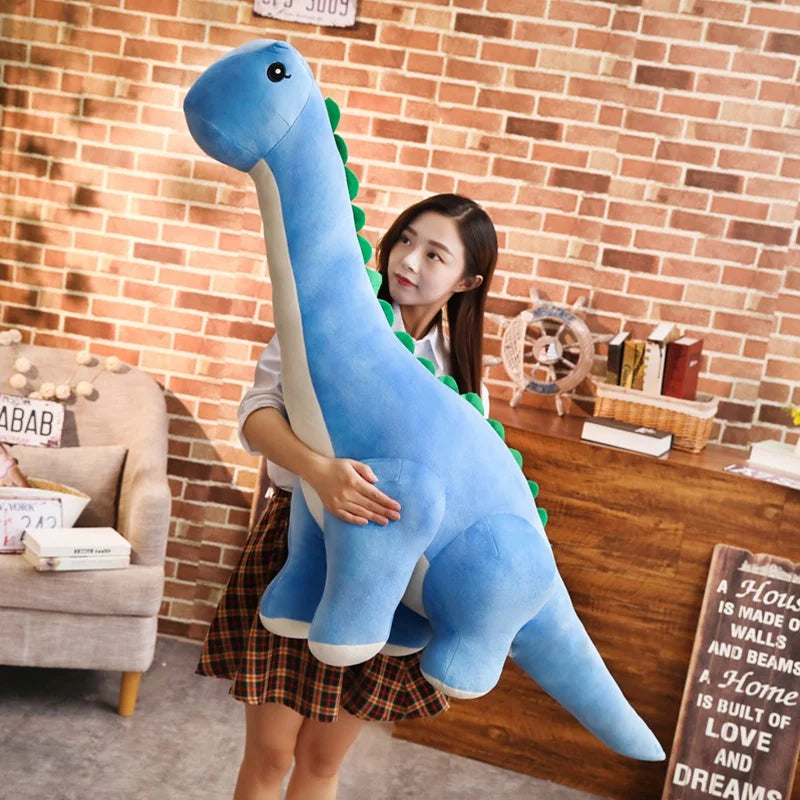 Cuddly Dinosaur Tanystropheus Stuffed Plush Toy 50/80cm Blue Green Pink Dino Doll Children Xmas Plushie Gift Birthday Brinqedos