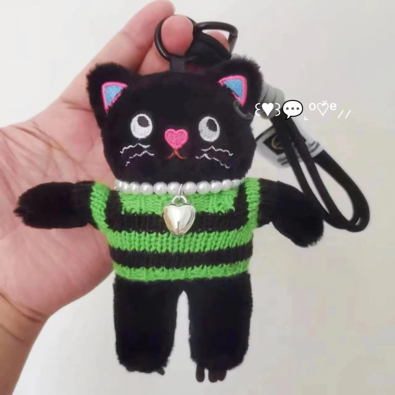 15cm Kawaii Pink Cat Plush Keychain Cute Cat Plush Pendant Soft Animal Keyring Car Key Buckle Accessories Girl women Bag Hanging