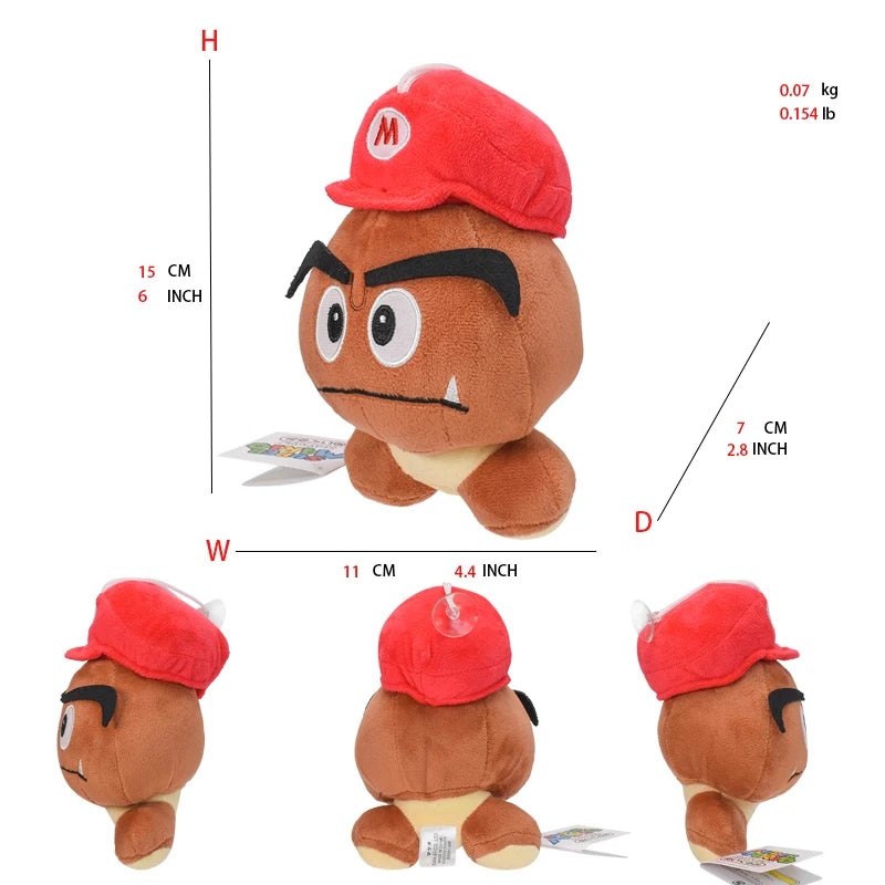 Mario Plush Toys Toad Yoshi Goomba Boo Shy Guy Ice Fire Flower Super Star Poison Piranha Cute Anime Stuffed Cartoon Peluche Doll