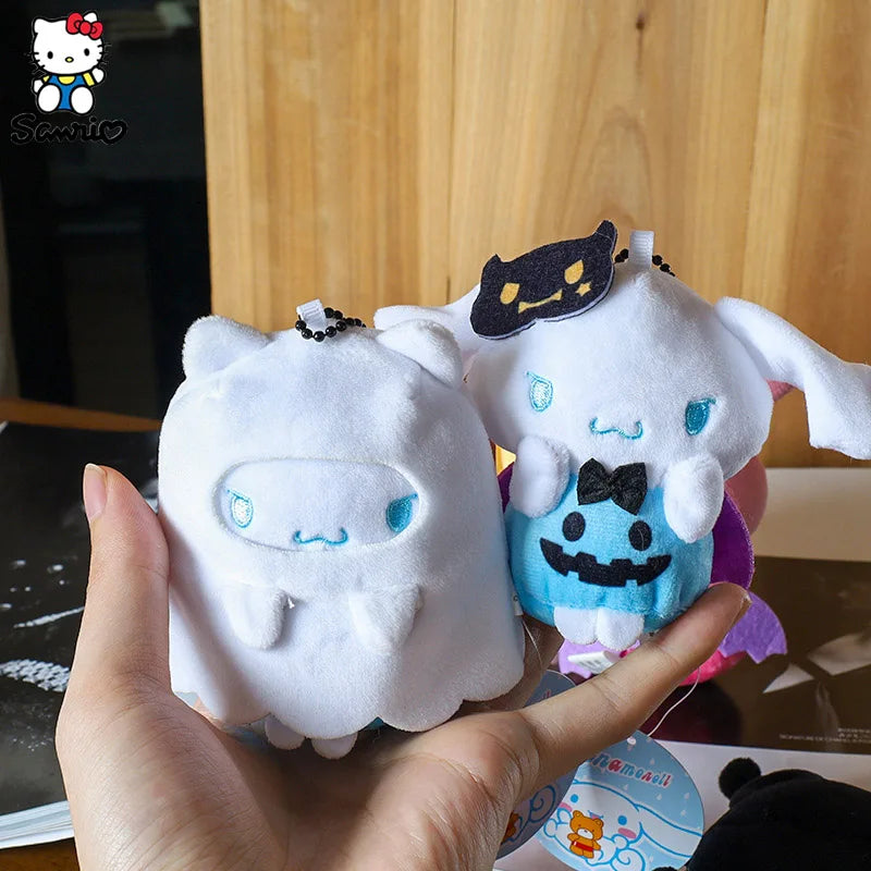 Kawaii Sanrio Plush Doll Pendant Plush Kuromi Melody Hello Kitty Cinnamoroll Halloween Plush Keychain Decoration Birthday Gifts