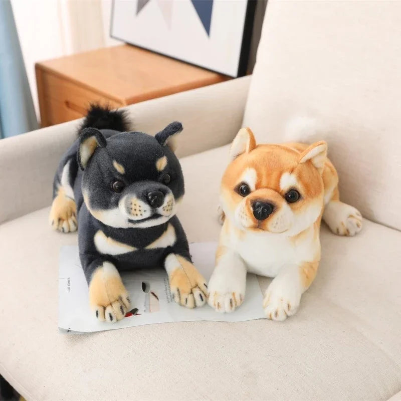 Soft Realistic Dog Plush Toy Funny Simulation Stuffed Little Shiba Inu Puppy Dolls Lovely Birthday Gift for Baby Kids Girls