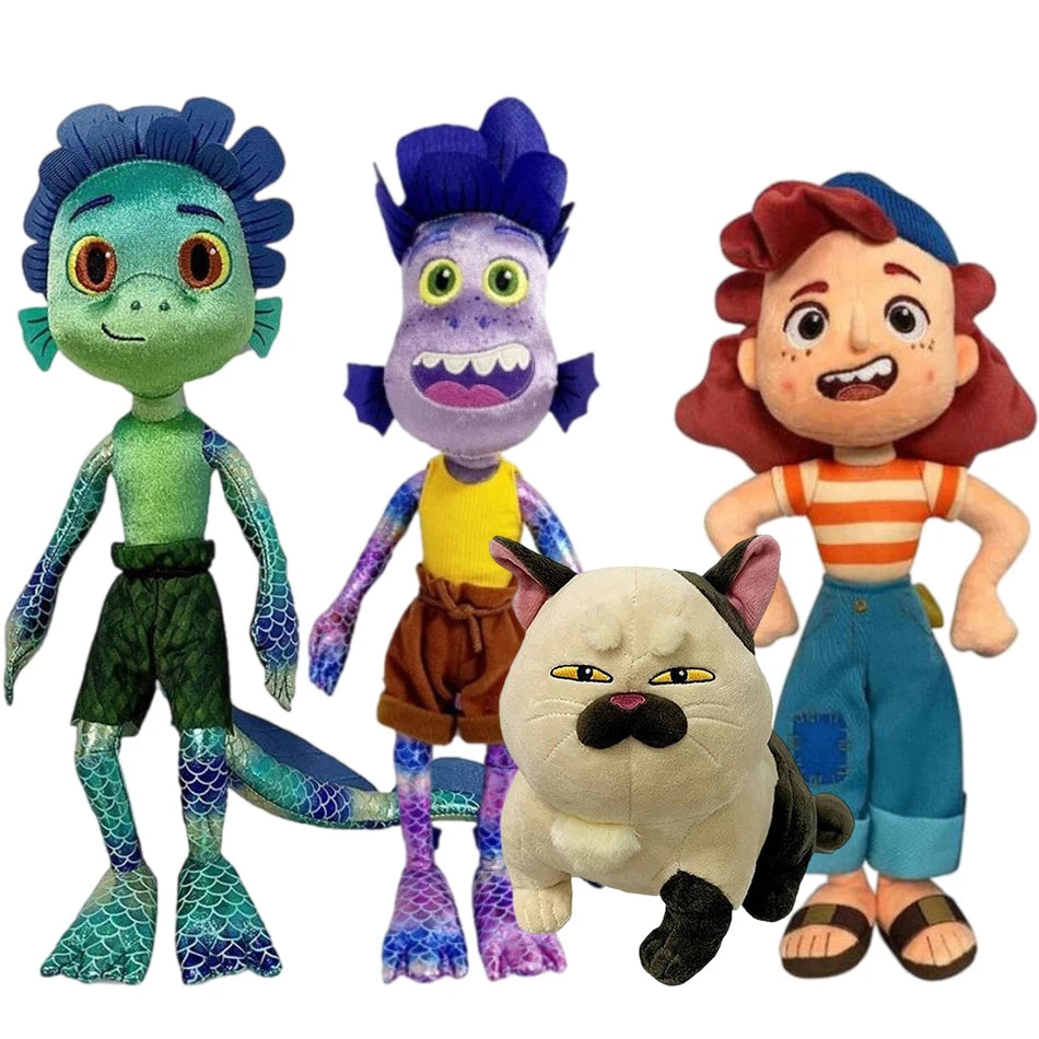 Disney Pixar Movie Luca Alberto Sea Monster Plush Toy 17-43cm Cartoon Cat Purple Girl Stuffed Toys Christmas Gifts for Children