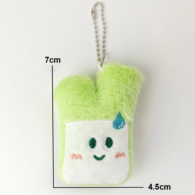 Kawaii Plush Dinosaur Keychain Stuffed Animal Keyring Cute Cartoon Key Holder School Bag Pendant For Girls Gift