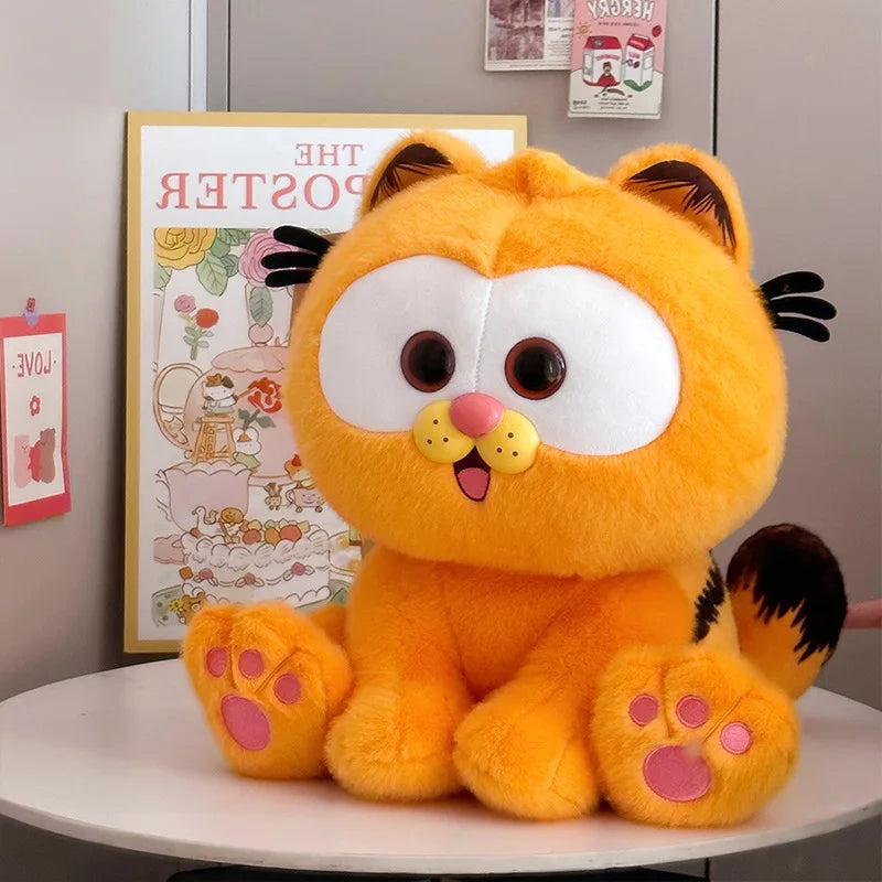 Miniso Garfield Plush Toy Funny Lazy Ginger Ugly Cat Stuffed Doll Anime Kitty Peluche Kittens Plushie  Animal Sofa Cushion Gift