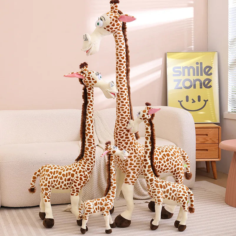 60/80CM New Simulation Giraffe Doll Plush Toy Stuffed Soft Wild Animals Plushie Deer Giraffe Kids Toys Girls Gift Photo Props