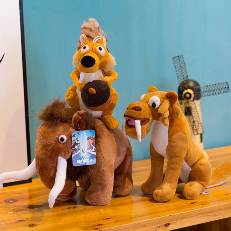 Ice Age Doll Plush Toys Animation Mammoth Squirrel Sloth Saber-Toothed Tiger Cartoon Dolls Gripper Dolls Disney Anime Toys Gift