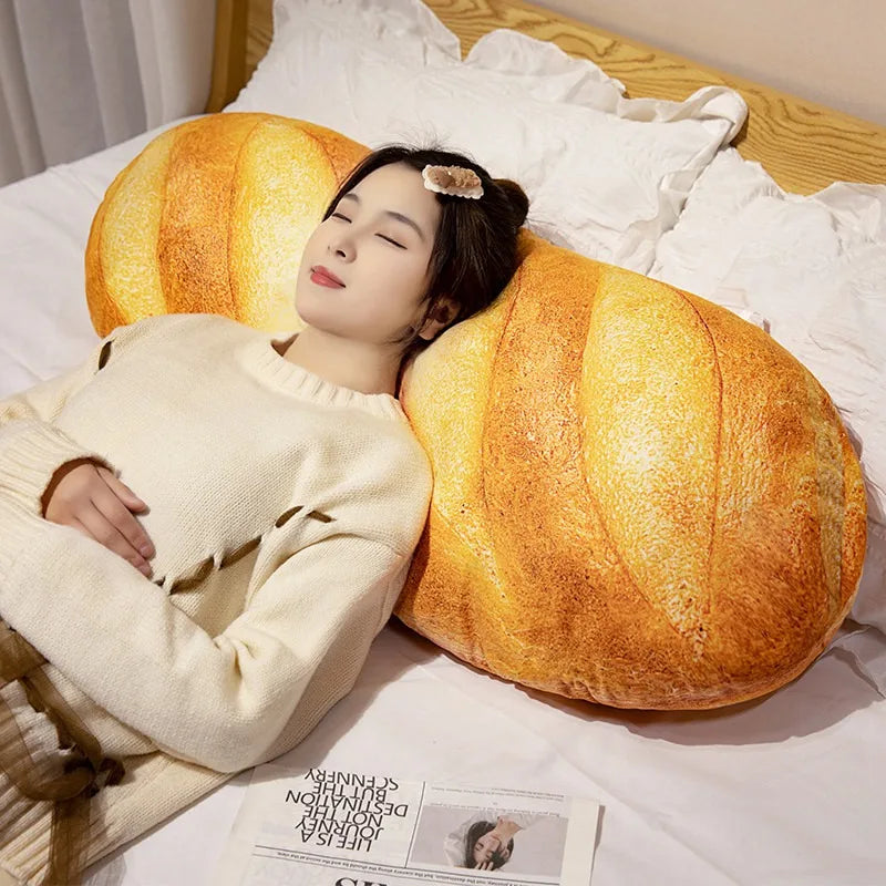 Simulation Big Bread Baguette Plush Pillow Toy Soft Kawaii Food Plush Toy for Kids Children Boy Girl Birthday Christmas Gift