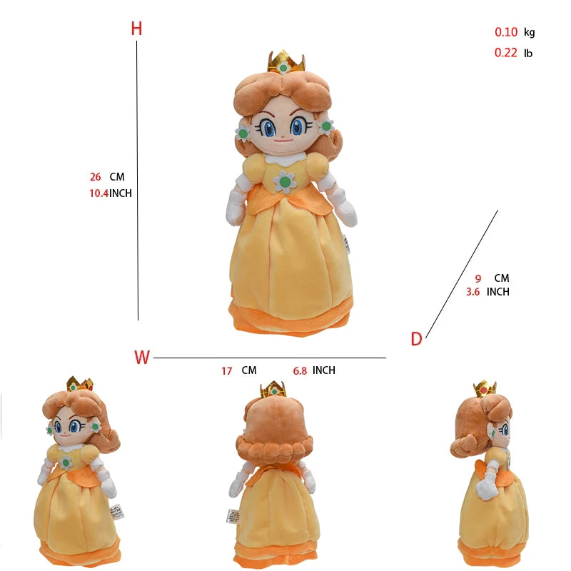 2024 New Princess Peach Daisy Toadette Rosalina Pauline Baby Princess Toys Mario Plush Stuffed Doll Birthday Christmas Gifts