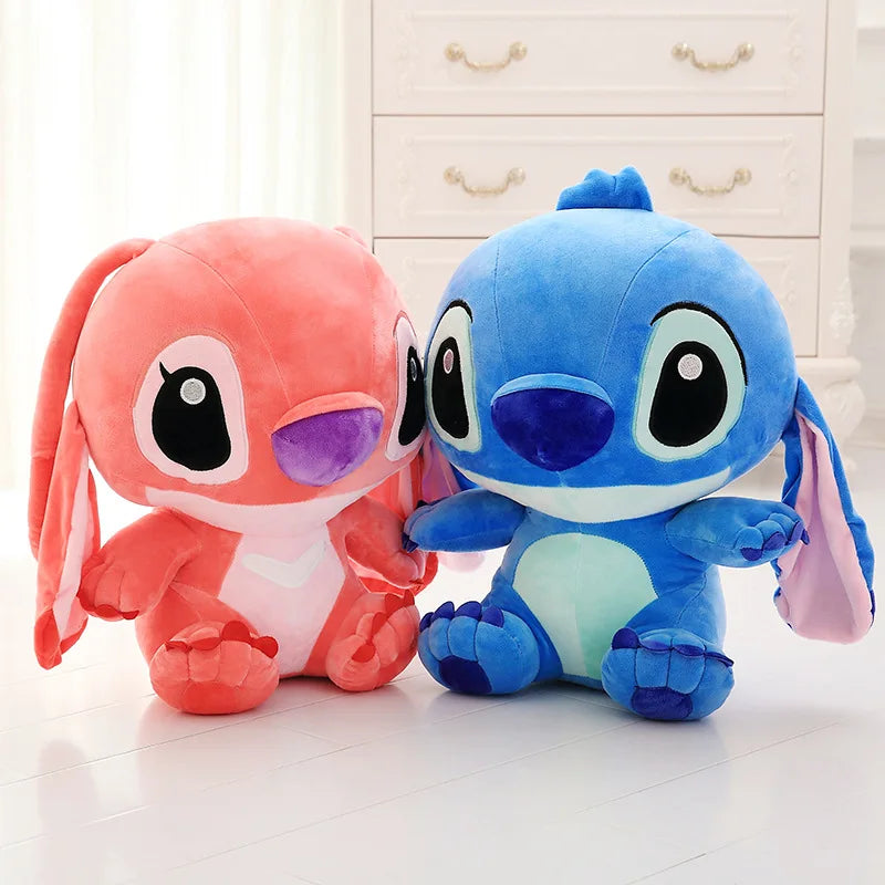 MINISO Disney Cartoon Blue Pink Stitch Plush Dolls Anime Toys Lilo and Stitch 35CM Stich Plush Stuffed Toys Christmas Kids Gift