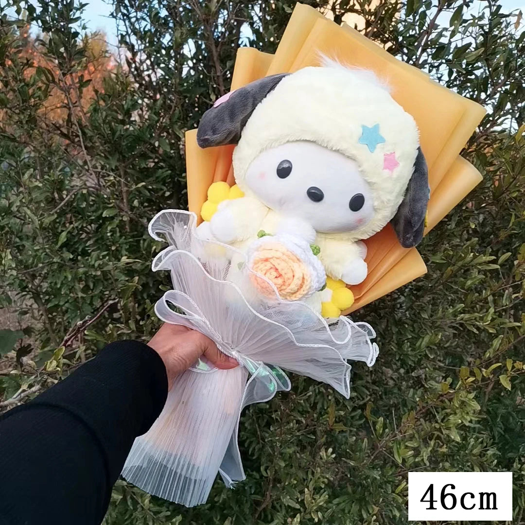 Kuromi My Melody Hello Kitty Cinnamoroll Sanrioed Anime Doll Toy  Plush Bouquet Valentine's Day Christmas Graduation Holiday Gif