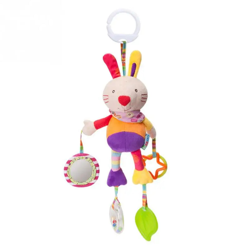 Soft Infant Crib Bed Stroller Mobile Hanging Rattle Baby Educational Toys Brain Developmental Hand Grip Cute Stuffed Animal Toys