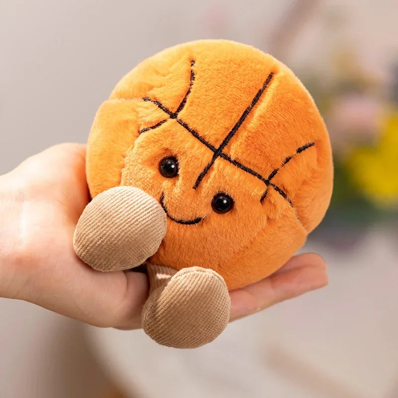 Super Cute Basketball Football Tennis Baseball Billiards Plush Toys Soft Stuffed Balls Pillow Players Souvenir Birthday Gift