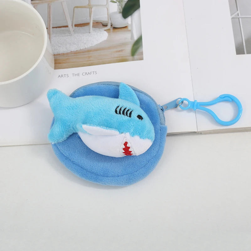 Cute Cartoon Creative Capybara Plush Coin Purse Zipper Purse Keychain Small Headphone Lipstick Bag Mini Wallet Money Bag Gifts