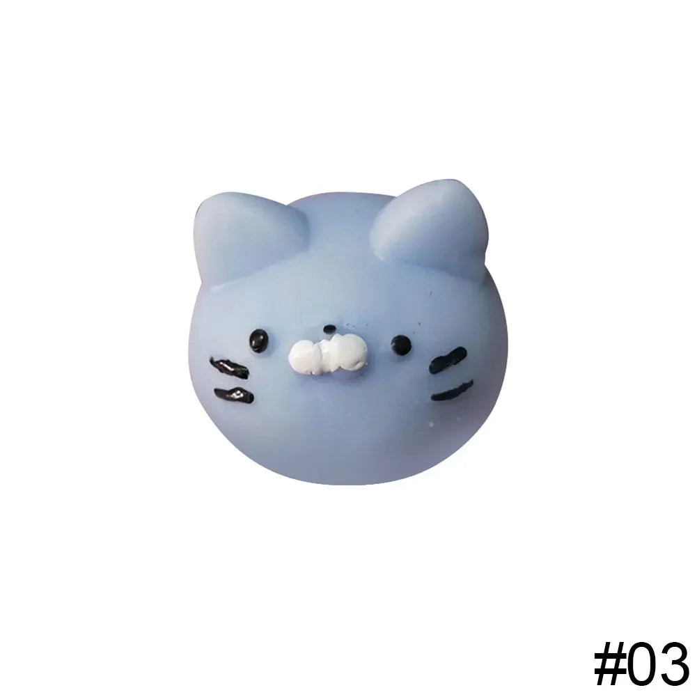 Cute Simulation Animal Stress Relief Toys Soft TPR Funny Squeeze Toys Kawaii Cat Dog Abreact Squishy Toys for Kids Adults