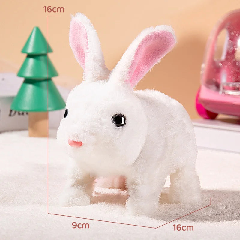 Children Plush Cute Rabbit Kids Electronic Pet With Sound Animal DIY Change Clothes Game Walking Moving Pet Toys For 3 Years