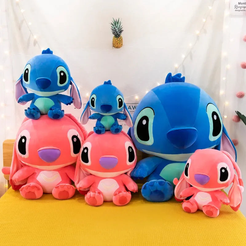 Giant Disney Lilo & Stitch Couple Plush Models Cartoon Stitch Stuffed Plush Anime Plush Baby Toys Stitch Toy Kawaii Kids Gift