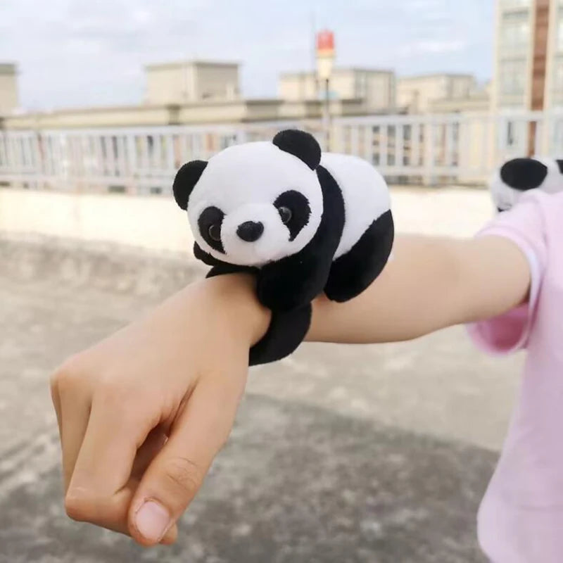 1pc Kawaii Animal Slap Snap Wrap Wristband Bracelet Panda Plush Hand Ring Wristband For Kids Toys Birthday Elegant Present