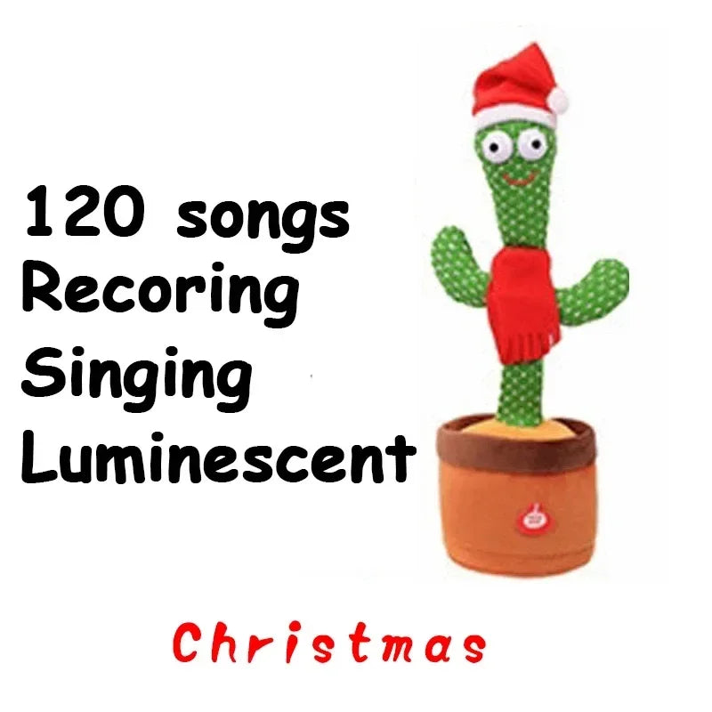 Smart Electronic Plush Toy for Children Singing Dancing Talking and Sound Recording Cactus Toys for Baby Xmas Gifts for Kids