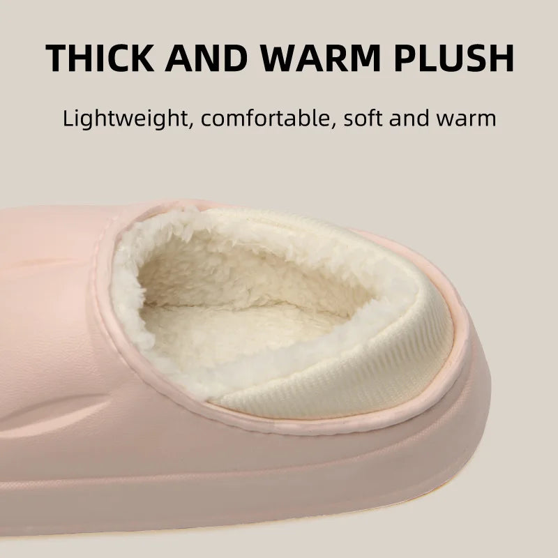 Winter warm slippers with added fleece for women