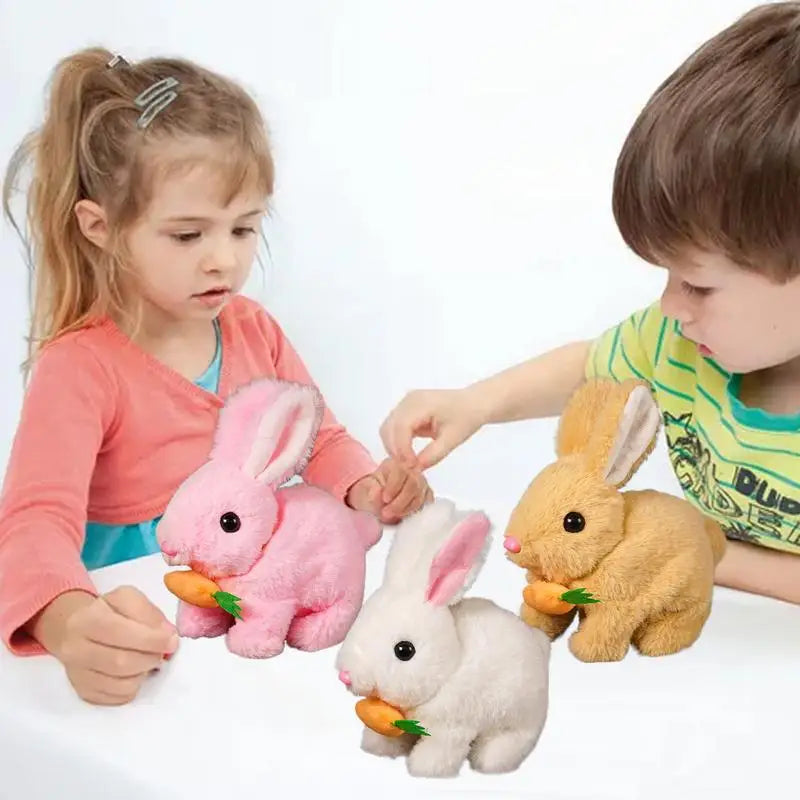 Walking Bunny Toy Interactive Electronic Pet Plush Bunny Toy With Sounds Interactive Learning Development Toy With Wiggle Ears