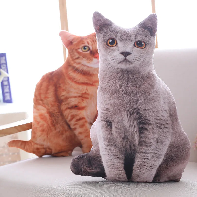 1pc 50cm Simulation Plush Cat Pillows Soft Stuffed Animals Cushion Sofa Decor Baby Appease Sleeping Doll Cotton Animals Gifts