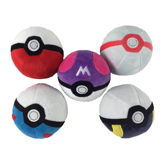 Pokeball Plush Master Ball Poke Ball Great Ball Beast Ball Dusk Ball Hisuian Ultra Ball Toys for Children Kids Christmas Gift