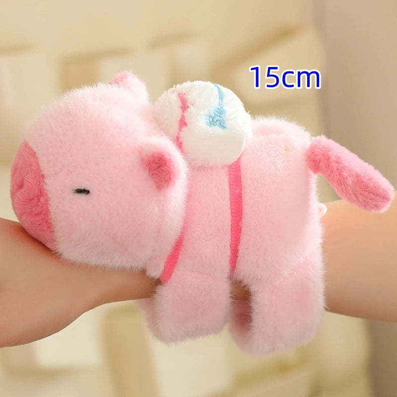 New Rytanda Capybara Clap Circle Toys Hold Ball Knapsack Pendant Pink Capybara Plush Hand Ring Fun Pop Kids Christmas Gift